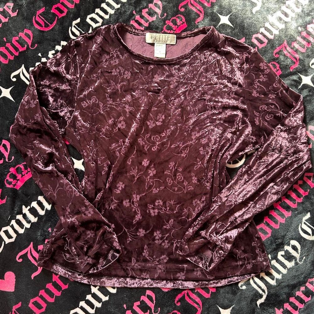 Petite-sophisticate Women's Burgundy and Purple Blouse